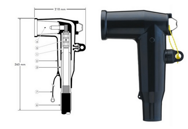 Nexans Euromold 400LR/G Elbow Connector 11kV 12kV 400Amps Interface B